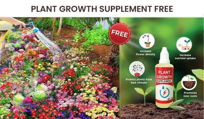 Pack of 100+ Colorful Variety Flower Seeds And Get *FREE* Plant Growth Supplement