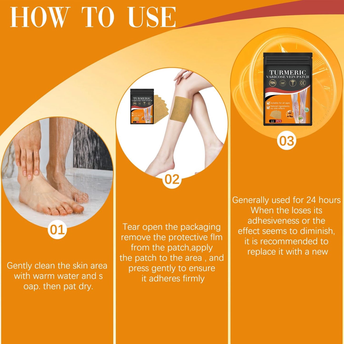 🦵Turmeric Varicose Vein Patch – A Natural Breakthrough for Vein Health! 🌿🦵