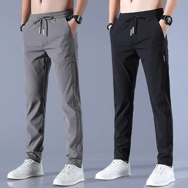 💥Buy 1 Get 1 Free💥  PREMIUM MEN'S HIGH STRETCH SKINNY LYCRA PANTS (Black & Gray)