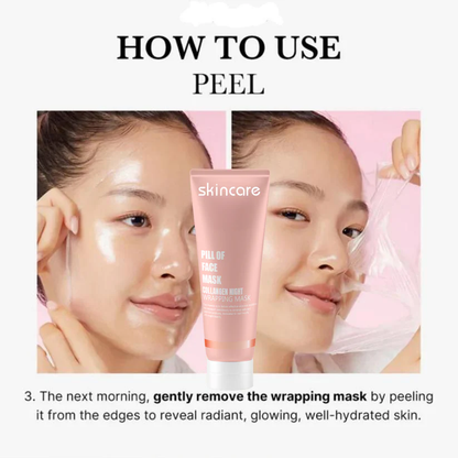 🌙 Collagen Night Wrapping Peel-Off Mask – Wake Up to Radiant, Youthful Skin! ✨